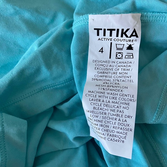 NWT TITIKA BUILT IN BRA SPORT WORKOUT TANK SUPPORT BLUE BUTTER YOGA ACTIVEWEAR - Picture 8 of 8